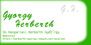 gyorgy herberth business card